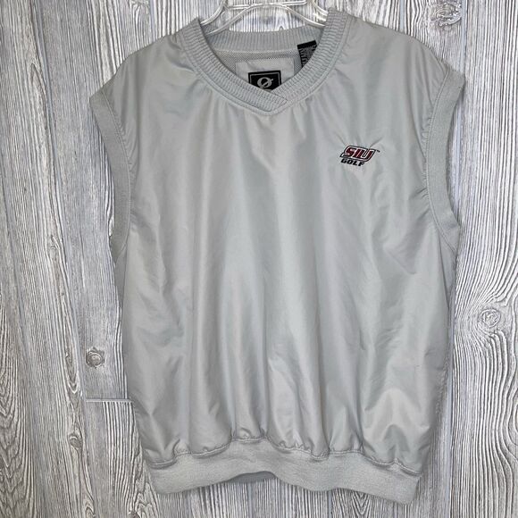 Vtg Gear For Sports Windbreaker Golf Vest Men's Size Medium SIU Salukis Tan - Picture 1 of 11